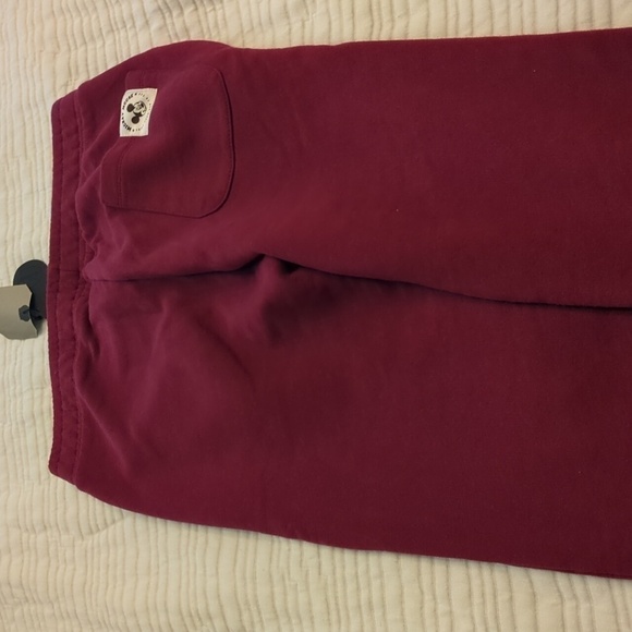 Zara Mickey Mouse cozy soft burgundy sweatpants Girls size 10 - Picture 5 of 7